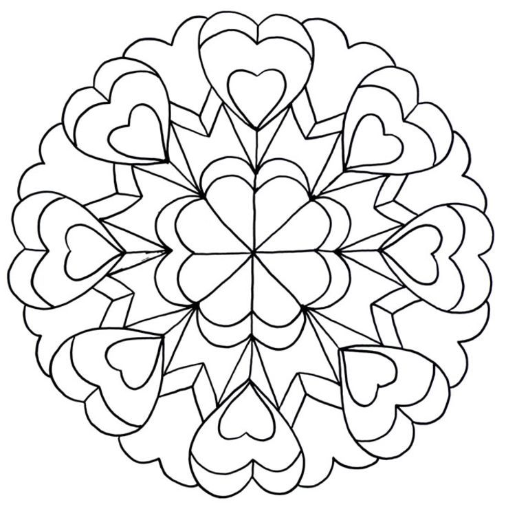 Mandala Coloring Pages For Teenagers | Mandala Coloring Pages