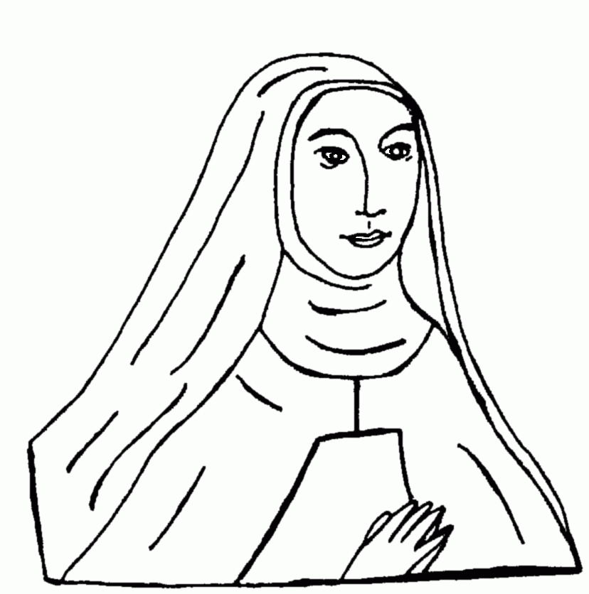 Catholic Saint Coloring Page | Free Printable Coloring Pages