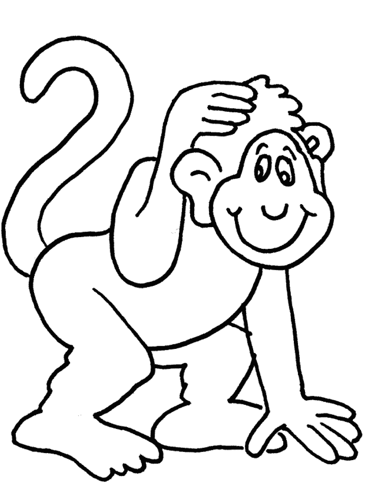 Coloring Pages Of A Monkey | Free Printable Coloring Pages | Free
