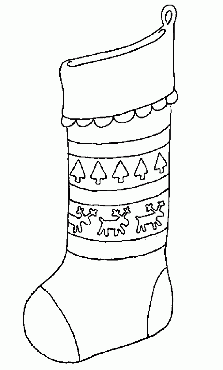 Best Marvelous Christmas Stocking Coloring Pages Pattern
