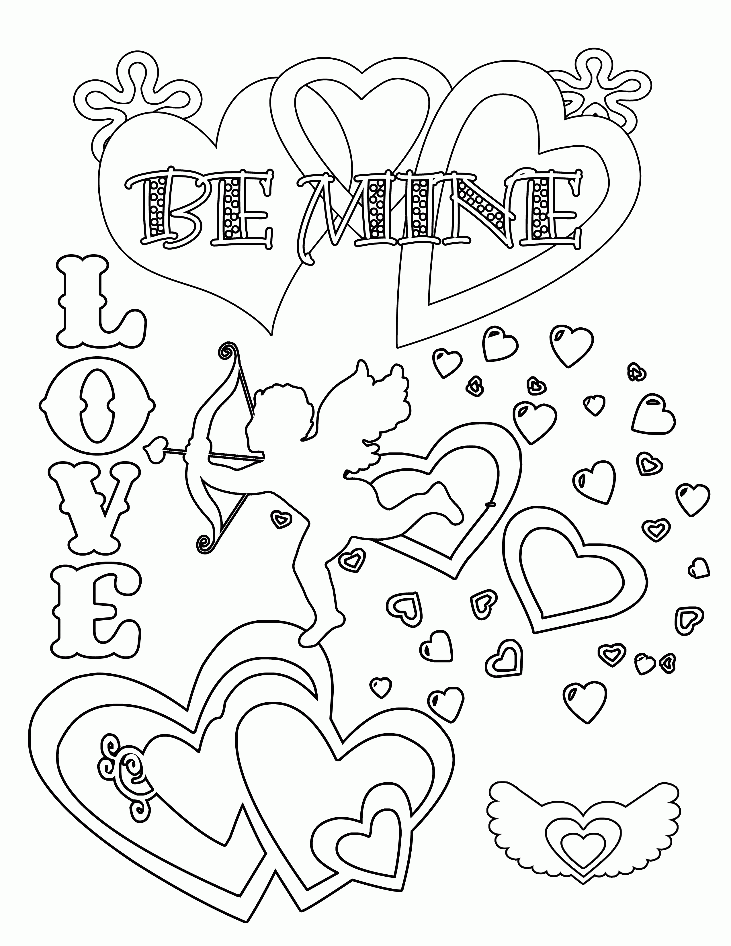 Free Valentines Day Coloring Pages Color By Code, Download Free Clip