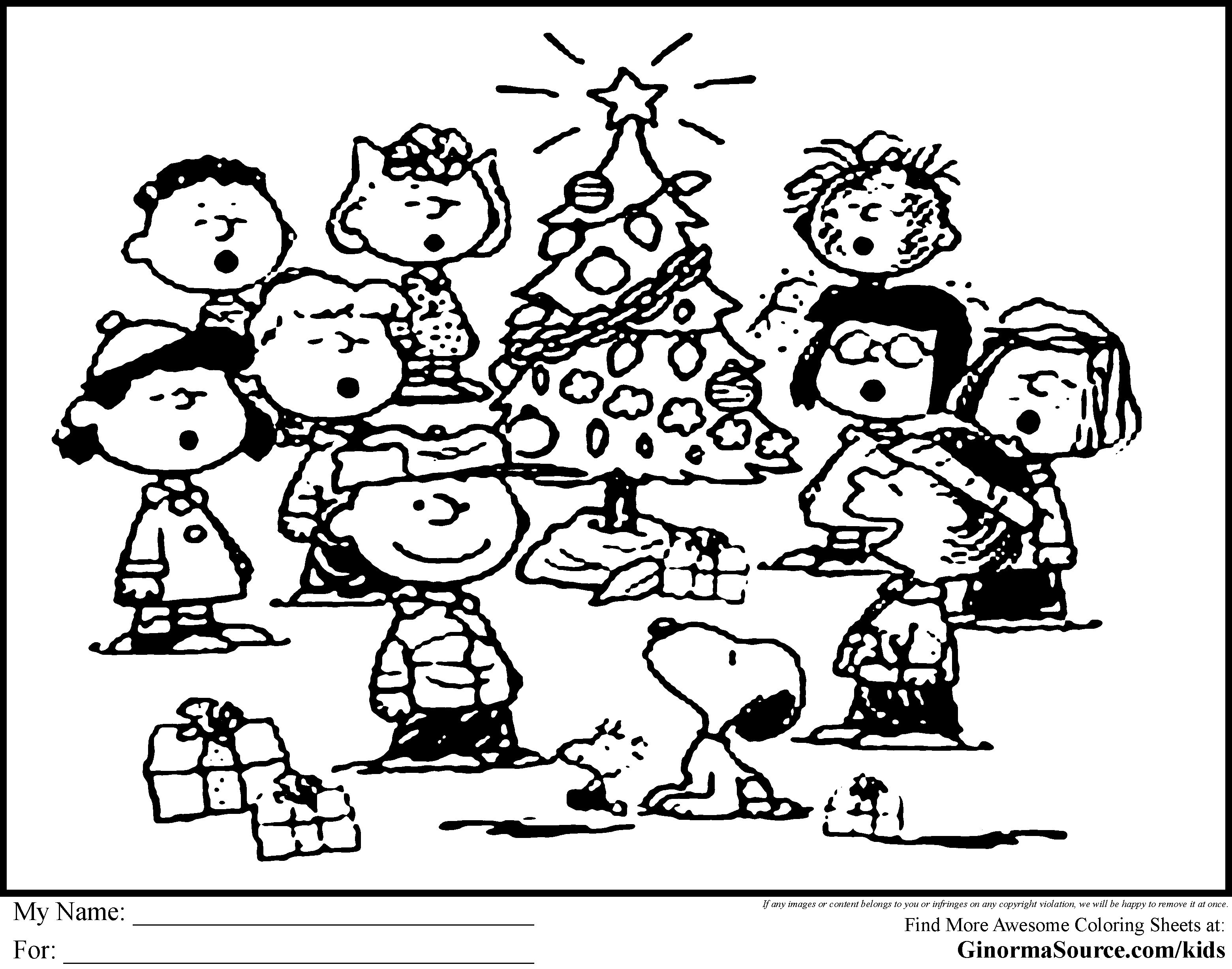 Charlie Brown Snoopy Christmas| Coloring pages