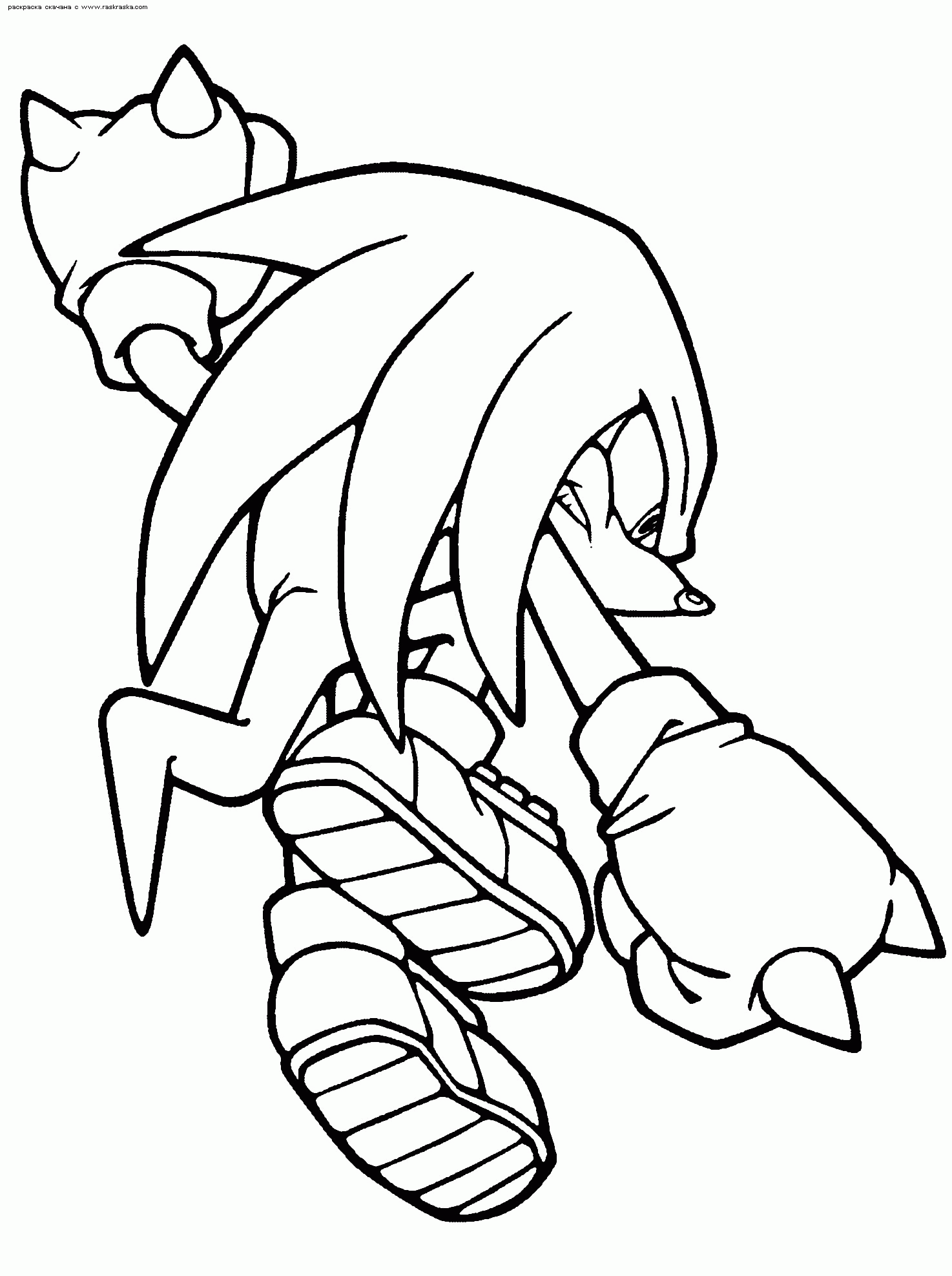 Free Sonic Coloring Pages Knuckles, Download Free Sonic Coloring Pages
