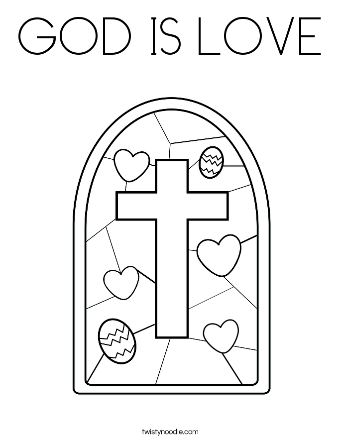 GOD IS LOVE Coloring Page 