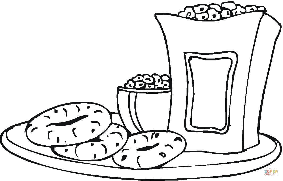 Free Popcorn Coloring Pages Printable Download Free Popcorn Coloring 