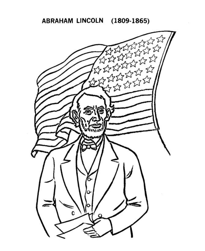 Abraham Lincoln coloring page | Road Trip  | Abraham