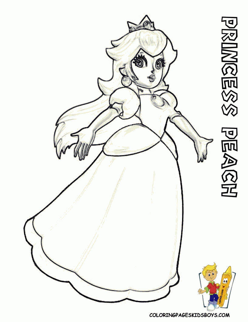 Free Printable Princess Peach Coloring Pages Download Free Clip Art