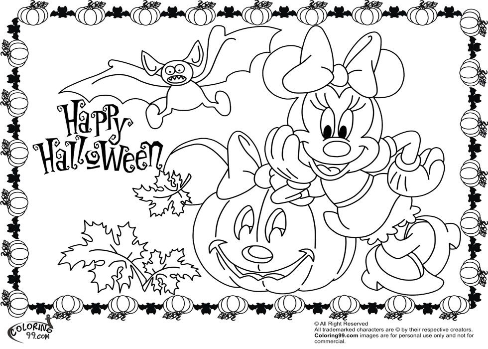 Comments Minnie Mickey Mouse Coloring Pages Halloween 