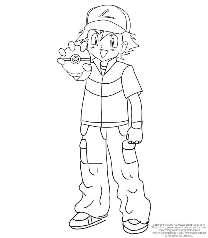 Ash Pokemon Xy Coloring Pages | Coloring Pages For All Ages