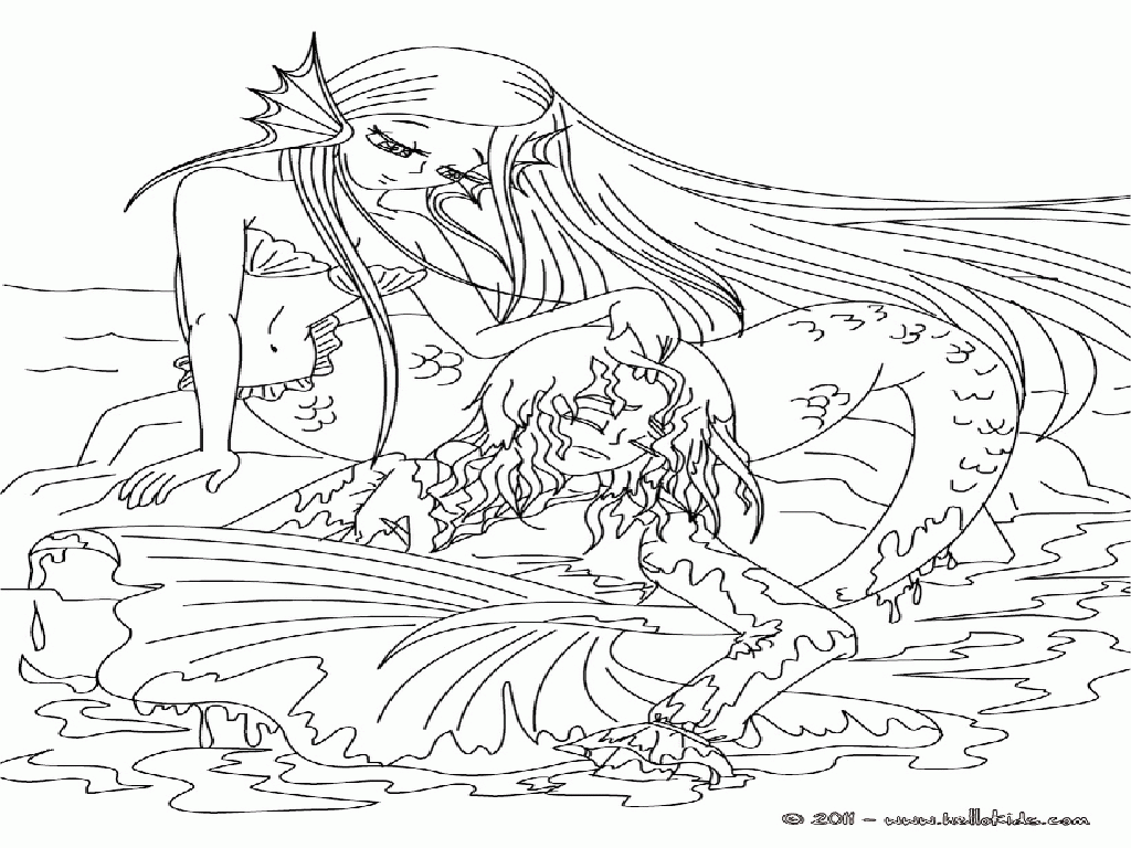 mermaid | Coloring Pages For Adults | Best Coloring Page Site