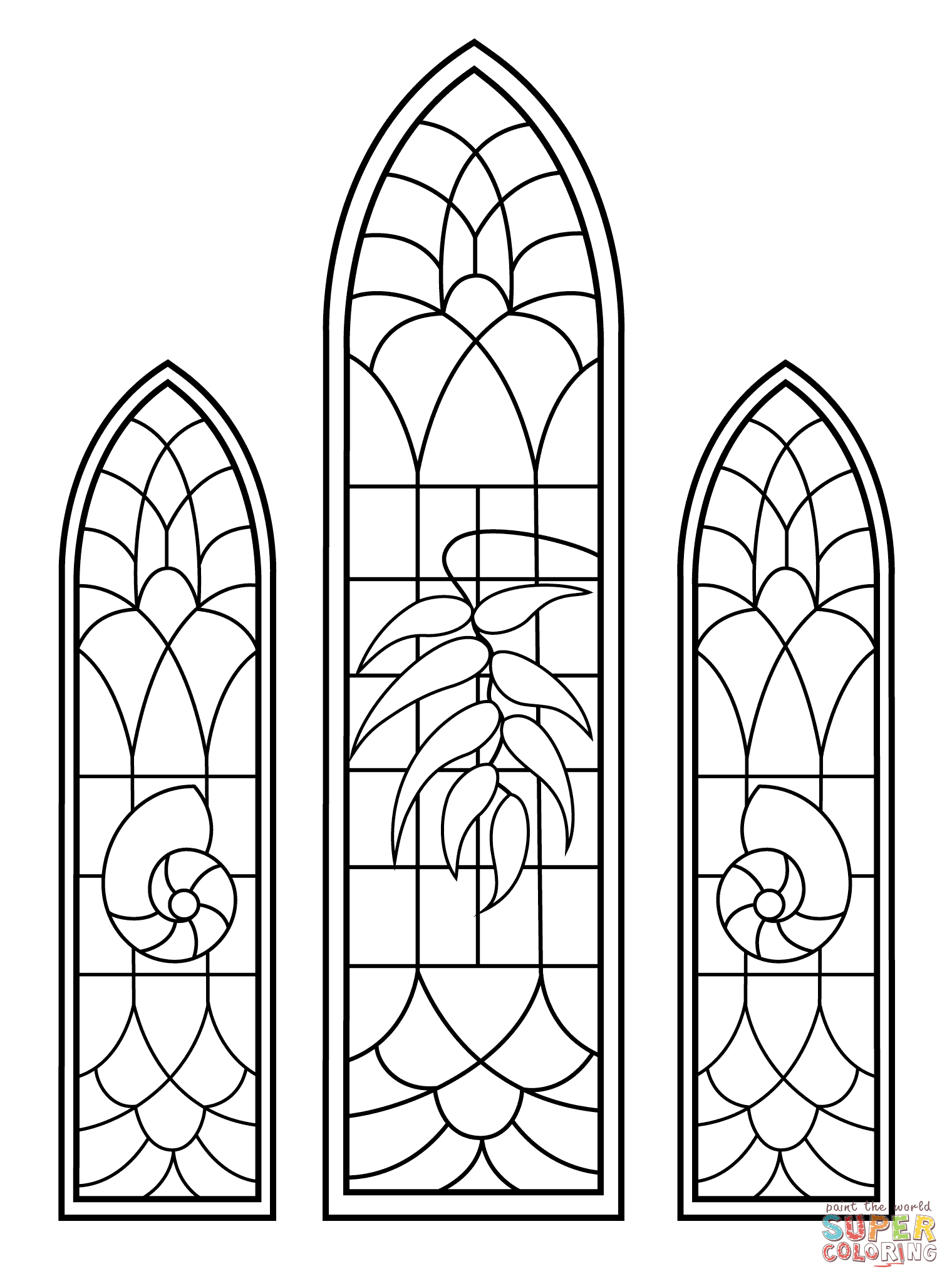 Free Free Printable Stained Glass Window Coloring Pages Download Free 