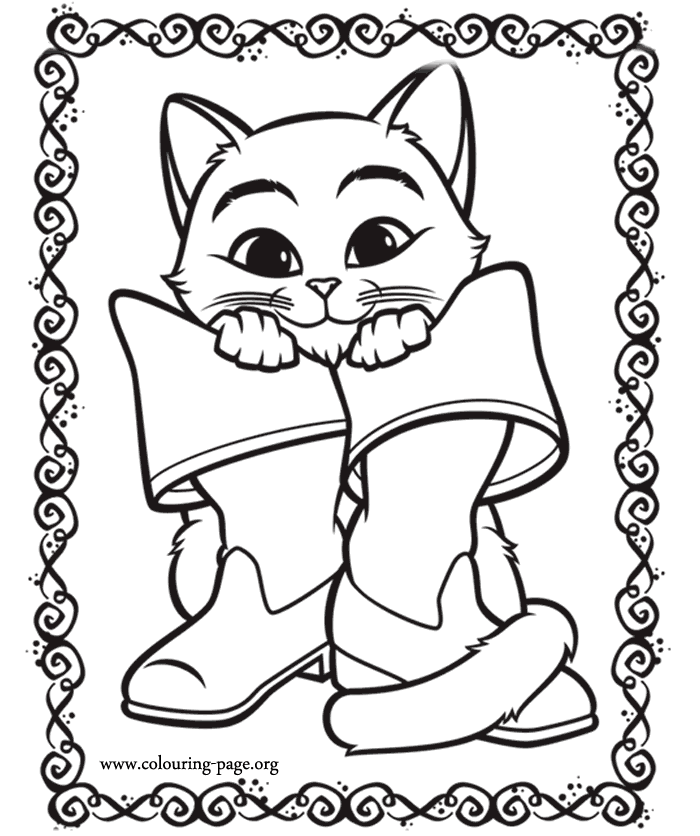 Puss in Boots - Puss In Boots as a kitten coloring page