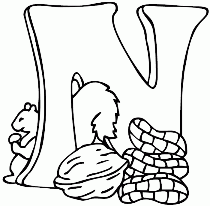  N Coloring Pages Preschool - Letter N Coloring Pages