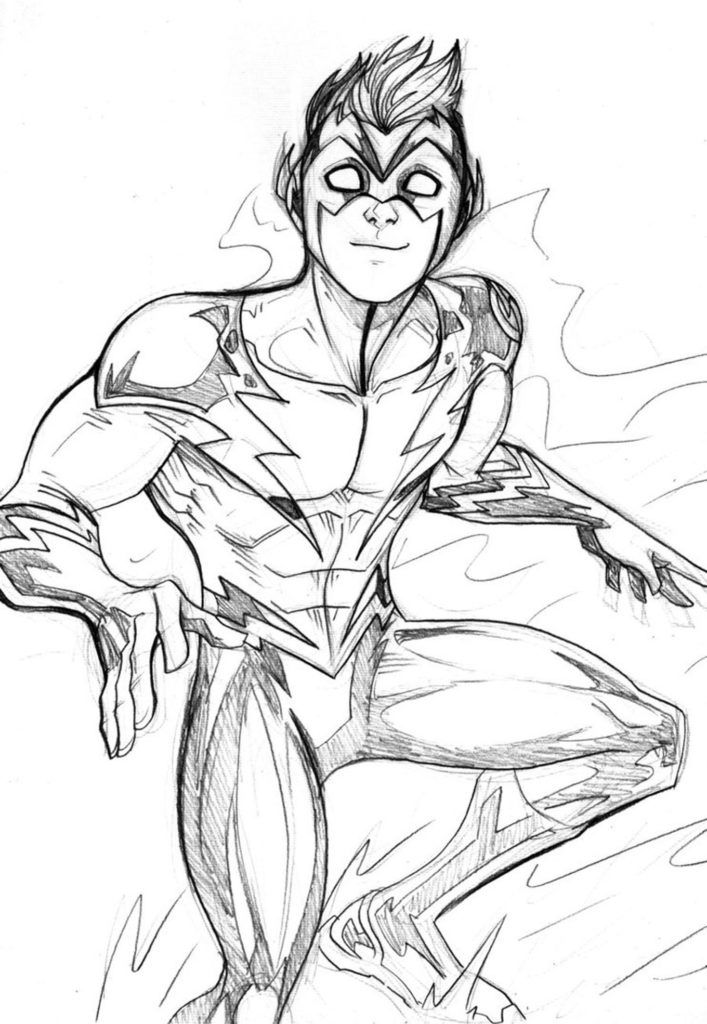 Coloring Pages: New The Flash Coloring Pages Superhero Unusual