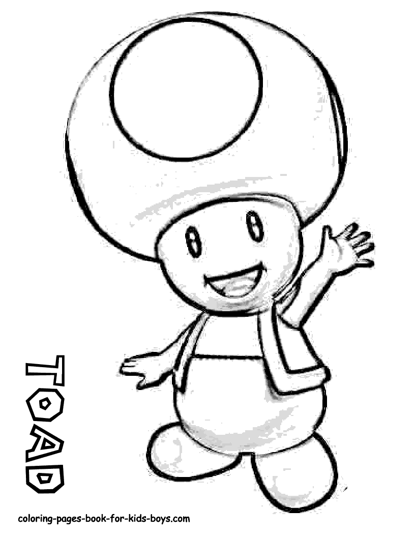 Toad Super Mario Bros Coloring Pages Cool Super Mario Bros Coloring
