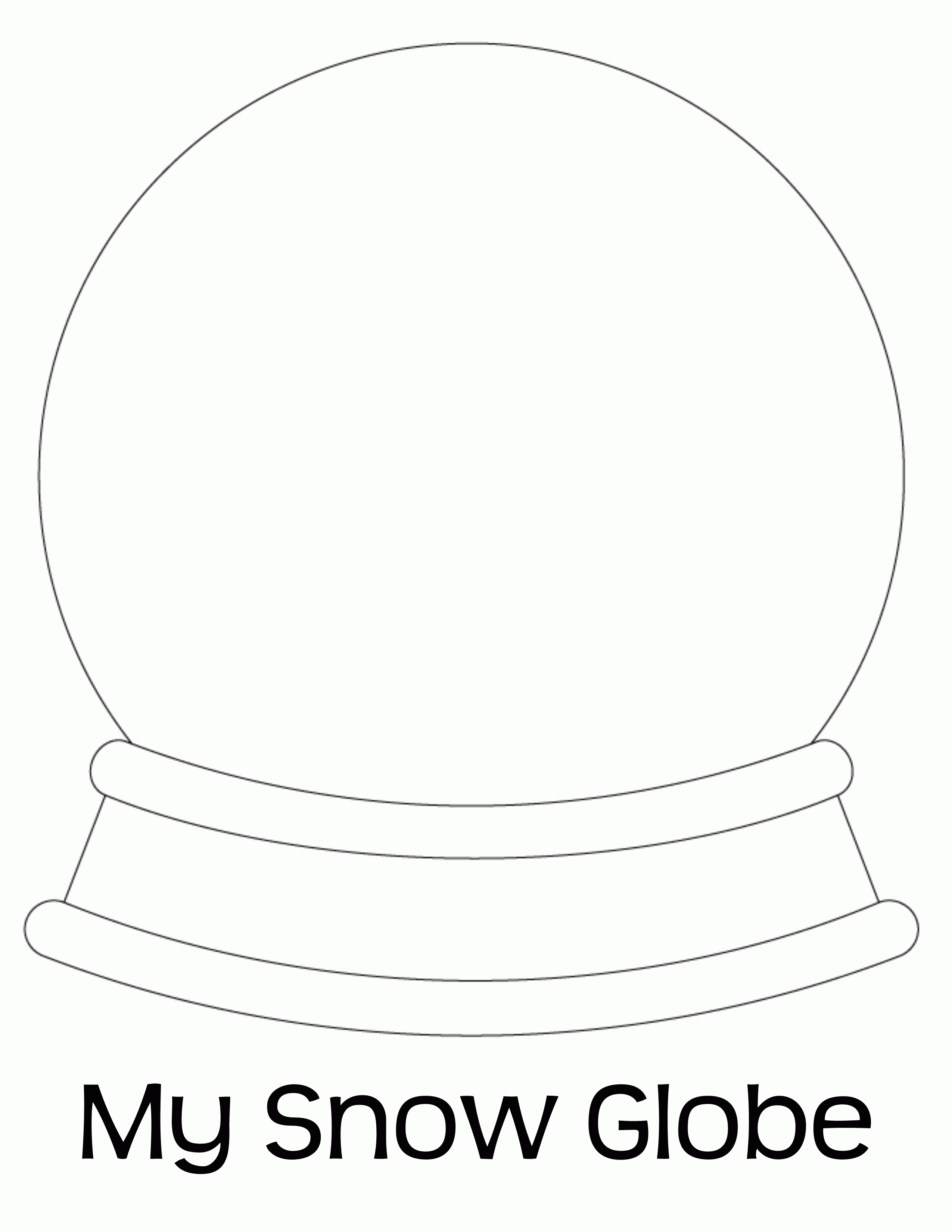 Kids Snow Globe Art Template Clip Art Library