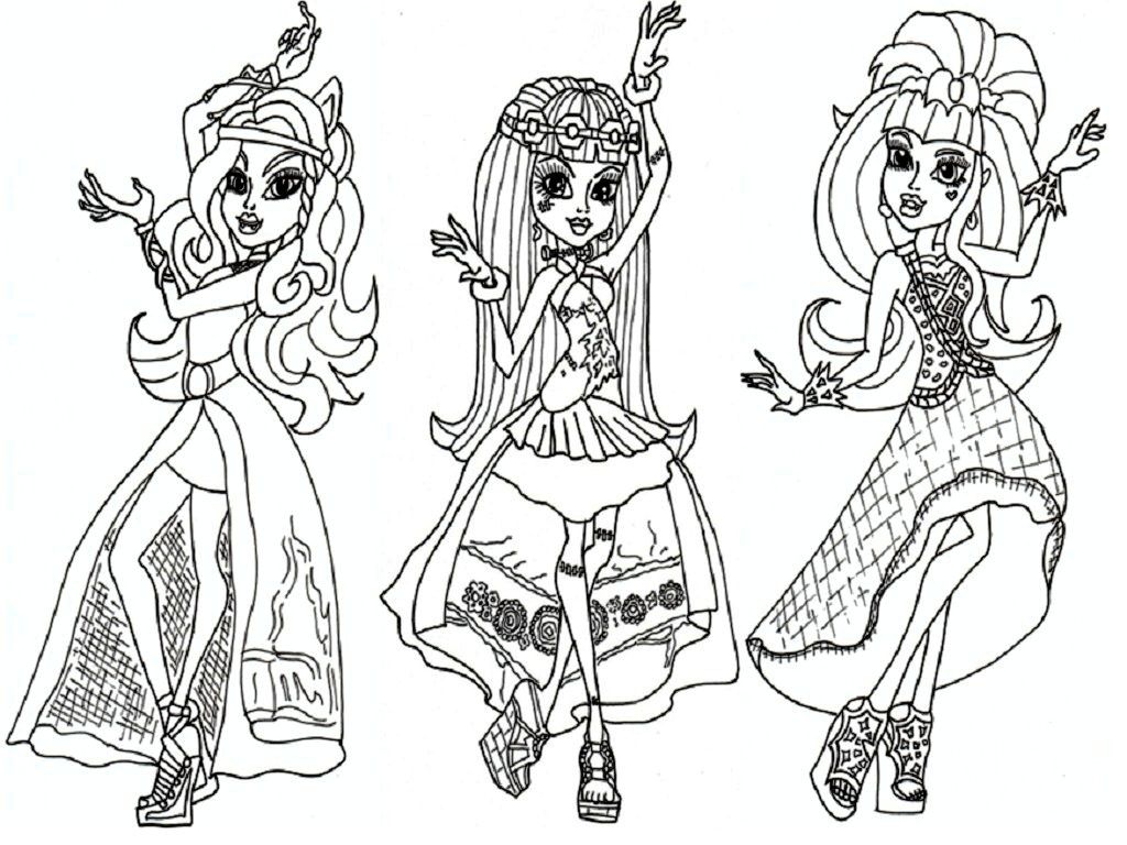 Monster High Free Coloring Printables