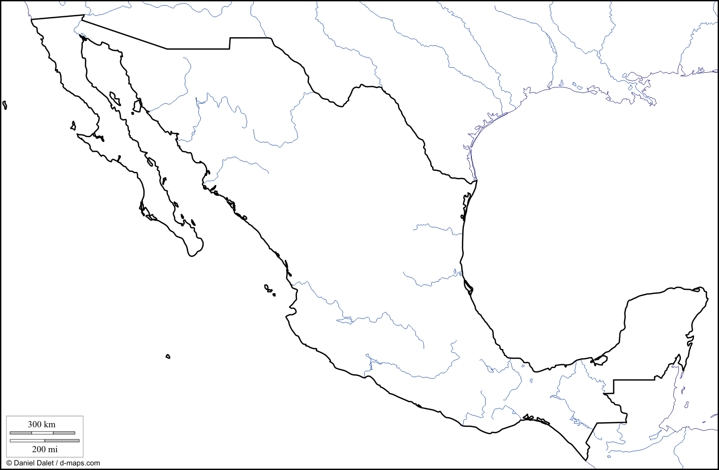 Blank Map Of Mexico