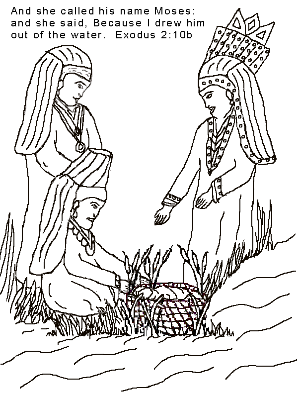 Free Baby Moses Coloring Page, Download Free Baby Moses Coloring Page