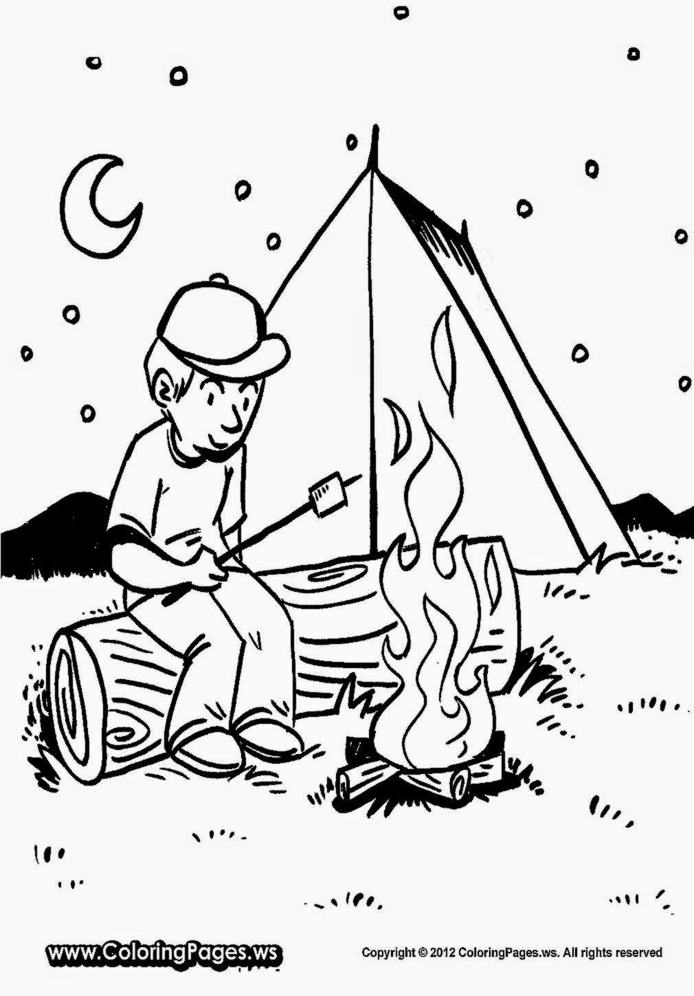 Camping Coloring Sheets | Free Coloring Sheet