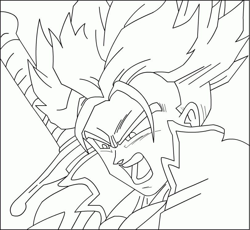  Trunks Super Saiyan Coloring Pages - Trunks Dragon Ball