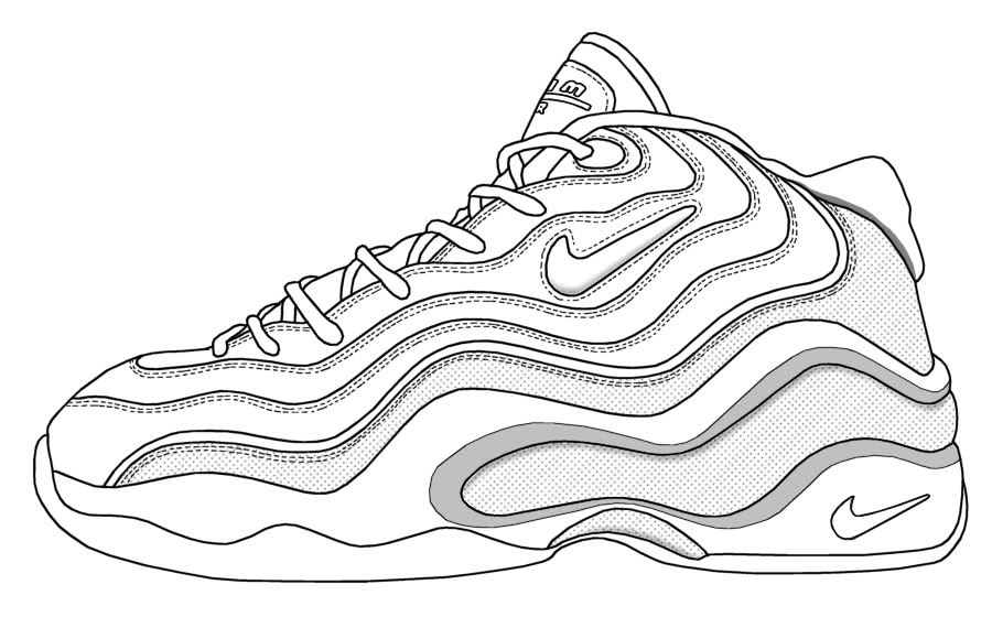 Nike Shoes | Coloring Pages for Kids and for Adults