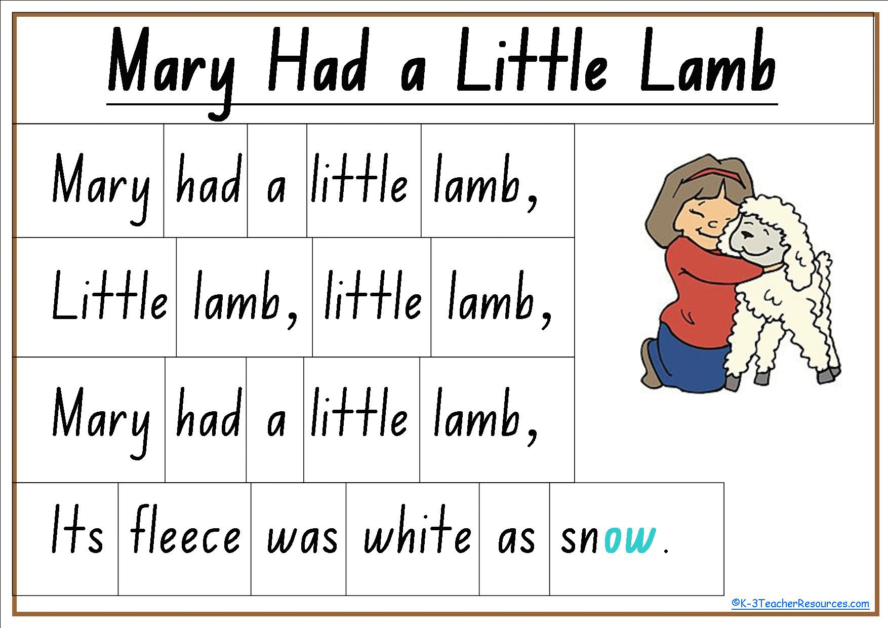 Free Mary Had A Little Lamb Coloring Page Download Free Mary Had A Little Lamb Coloring Page