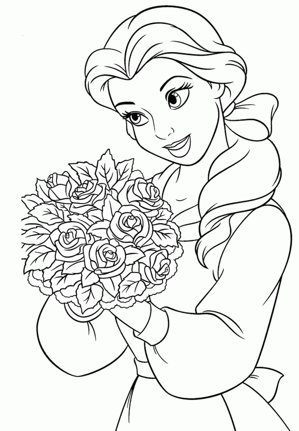 Free Princess Belle Coloring Page Download Free Princess Belle 