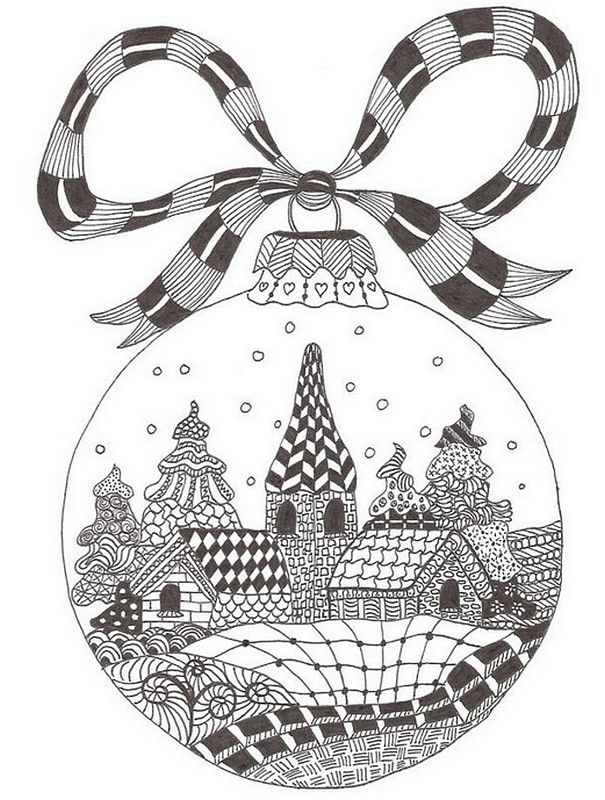 Christmas Zentangles Clip Art Library