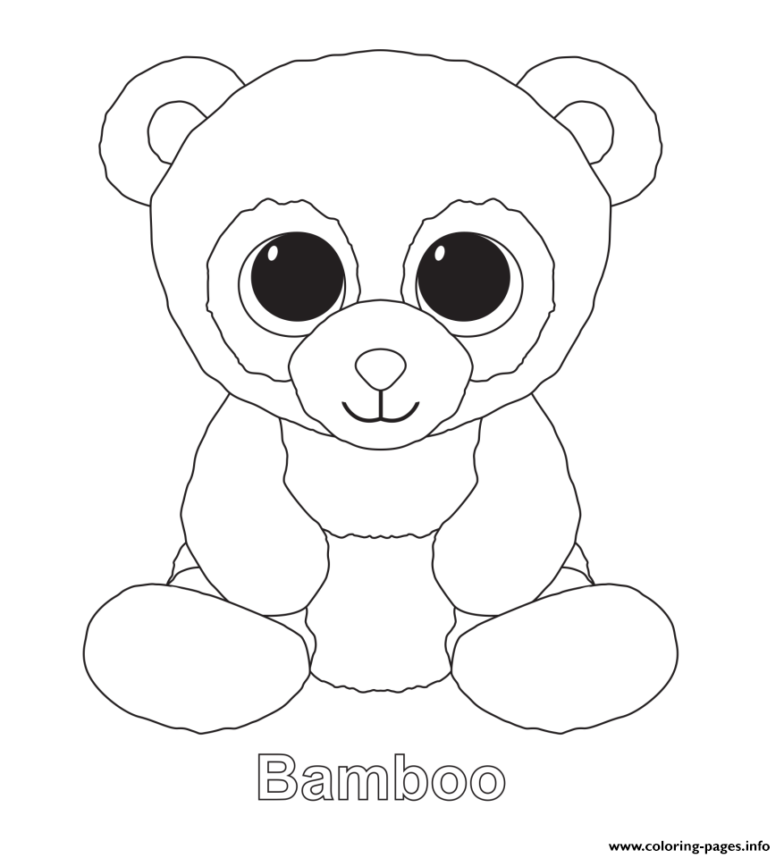 Print bamboo beanie boo Coloring pages