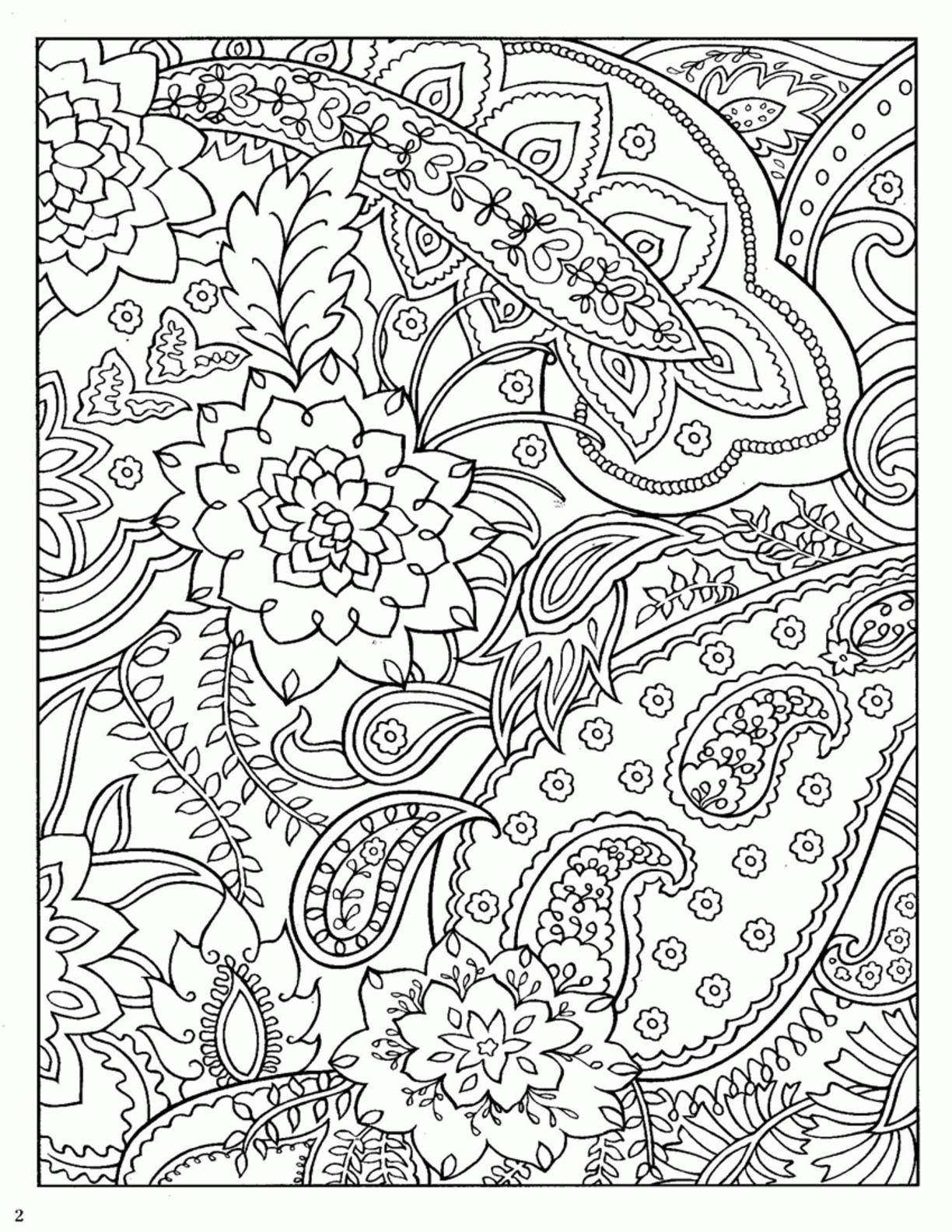 Free Paisley Coloring Pages Printable Download Free Paisley Coloring