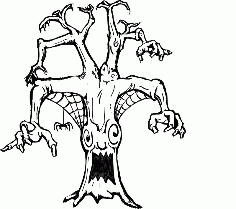 Free Scary Cartoon Coloring Page, Download Free Scary Cartoon Coloring