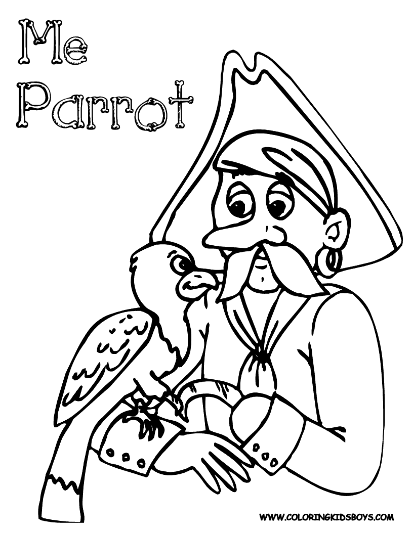 Scurvy Pirate Coloring Pages | Pirates |Pirate Costume | Free