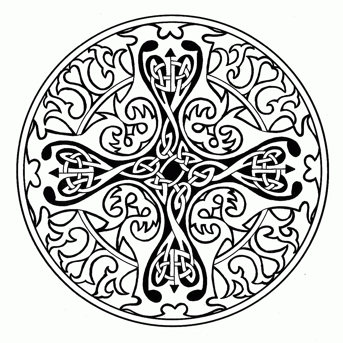 celtic-cross-coloring-page-clip-art-library