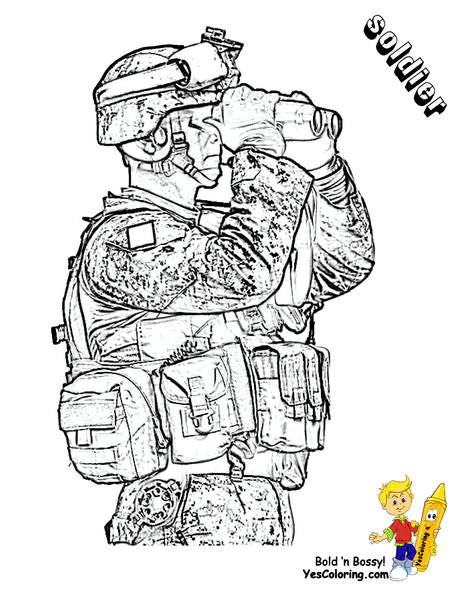 Gusto Coloring Pages To Print Army | Army| Free | Kids Military