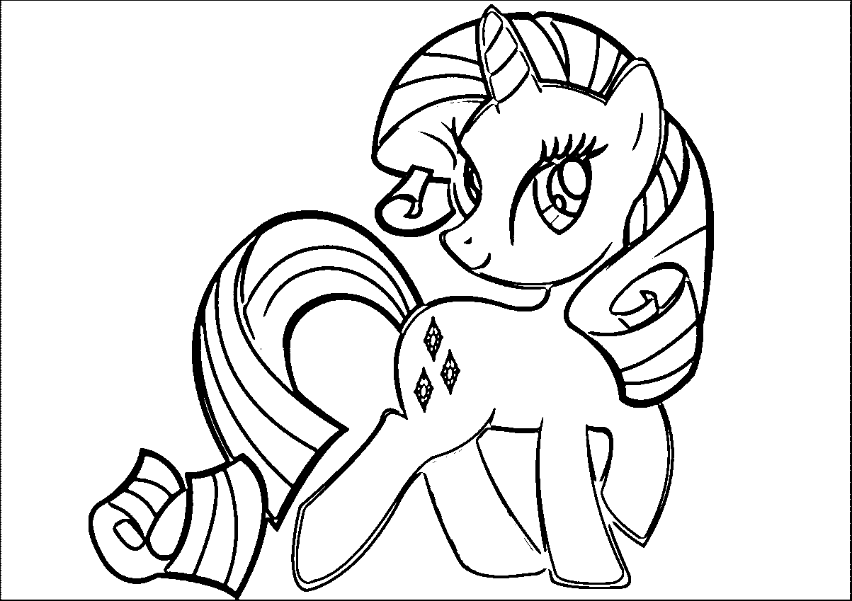 Free Coloring Page For My Little Pony Rarity, Download Free Coloring