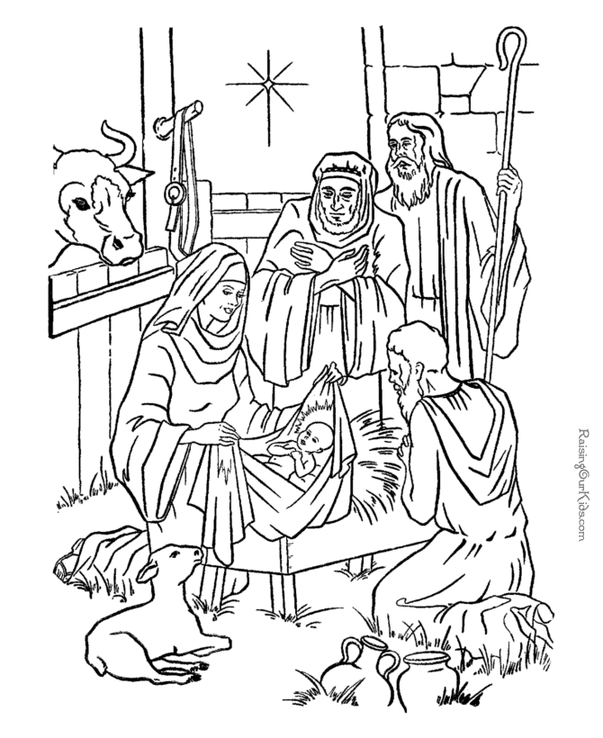 Free Free Nativity Coloring Pages Printable, Download Free Free