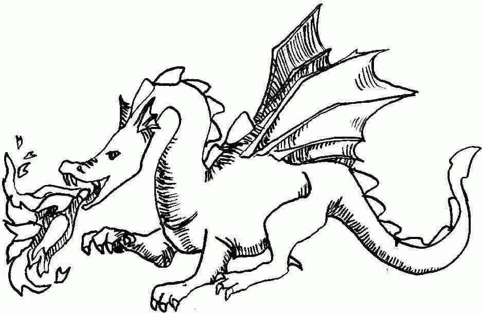 Free Dragon Fire Coloring Pages Printable For Kids Fire