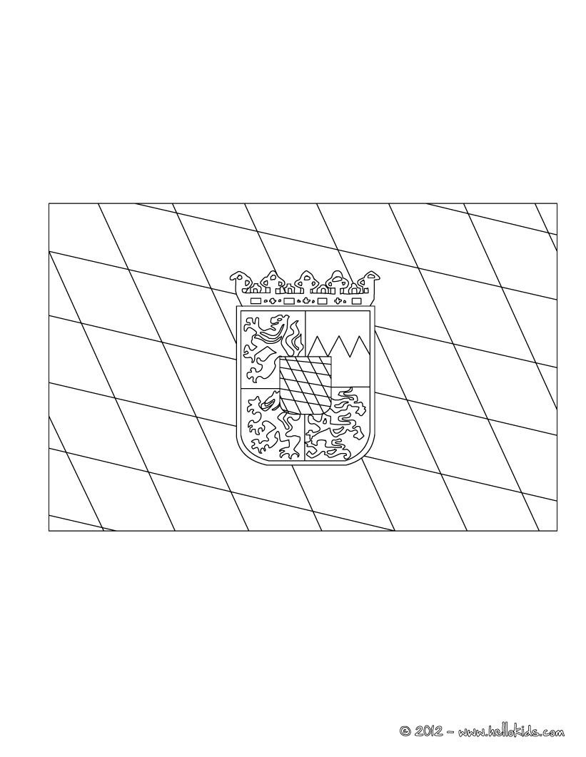 GERMAN STATE FLAGS coloring pages : 16 free online coloring books
