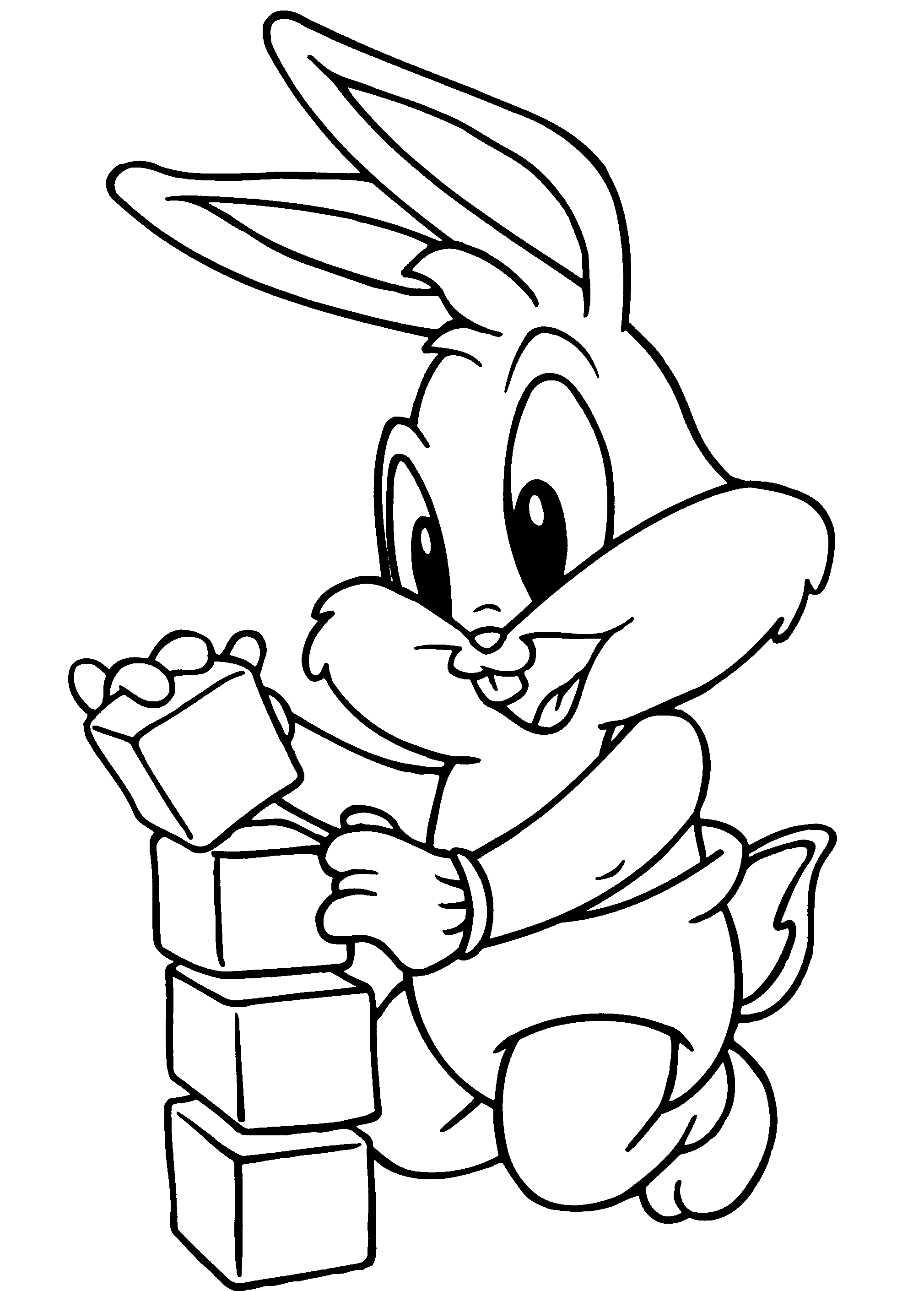 Bunny Baby Looney Tunes| Coloring Pages for Kids | Cartoon Coloring