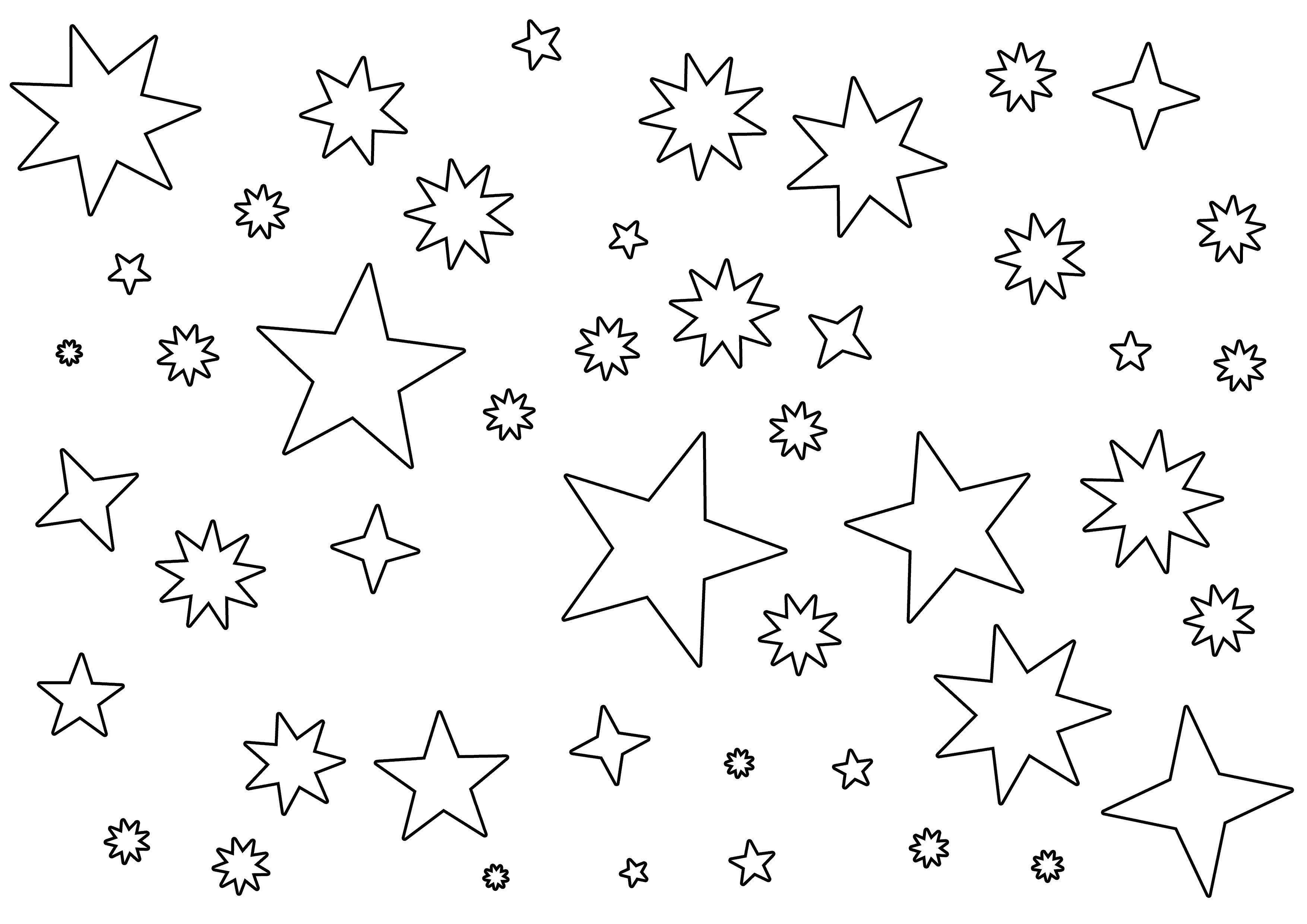 Printable Star| Coloring Pages for Kids Printable adult