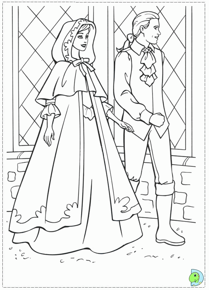Barbie as the Princess and the Pauper coloring pagesorg