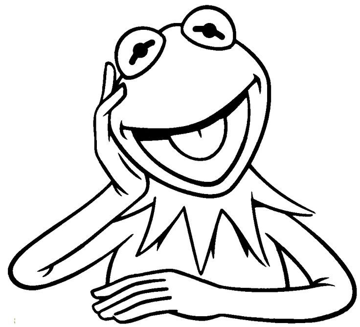 Kermit The Frog Excited | Sesame Street Coloring Pages 