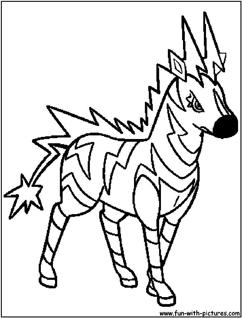 zebstrika pokemon coloring page - Clip Art Library