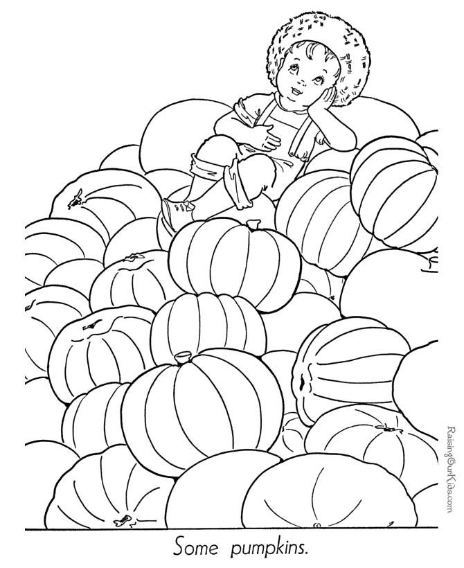 Printable Autumn or Fall coloring