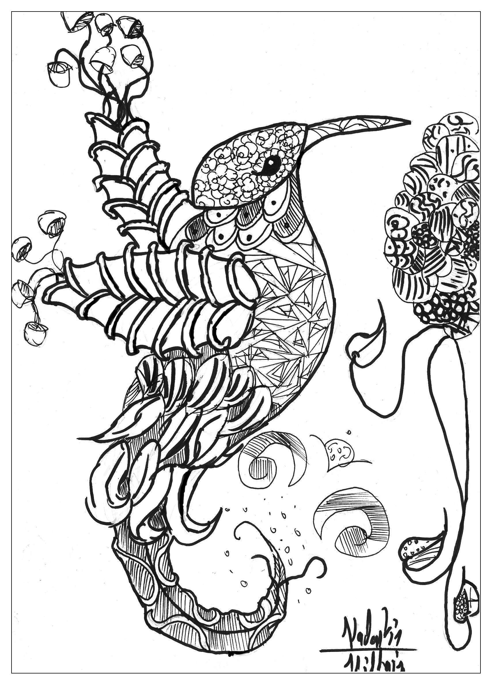 super detailed abstract animal coloring pages