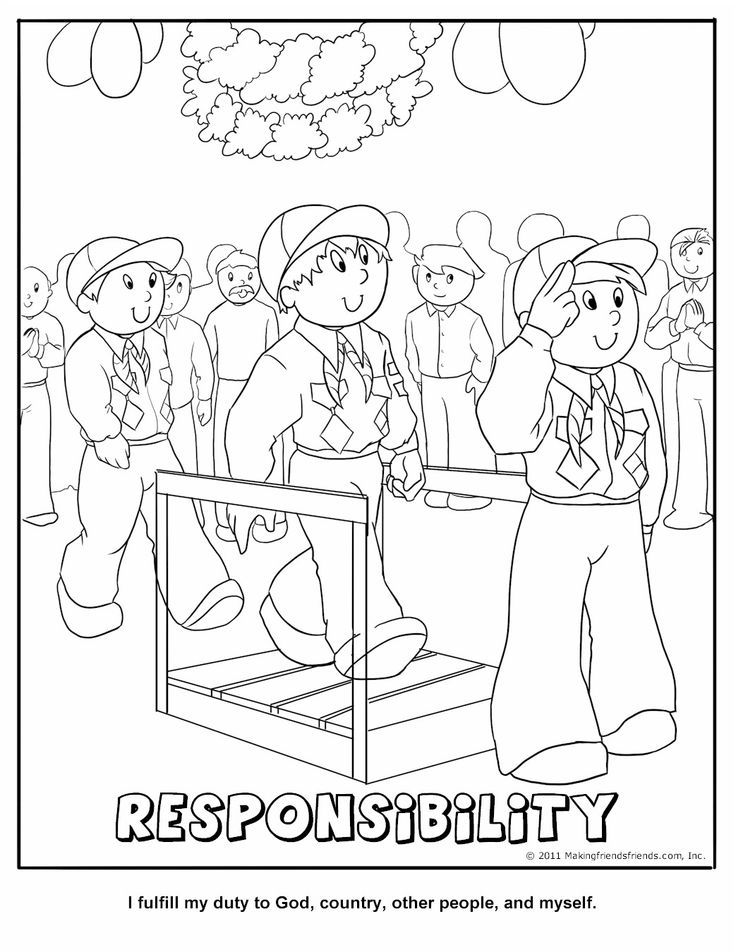 Amazing of Gallery Of Cub Scout Coloring Page Core Value 