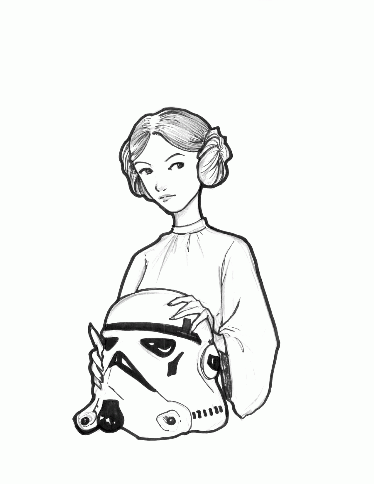 Featured image of post How To Draw Princess Leia Easy Princess is the feminine form of prince from latin princeps meaning principal citizen