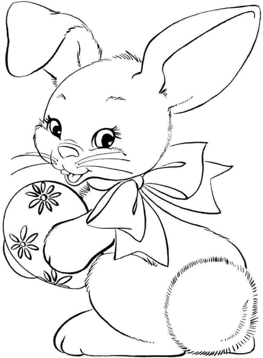 Bunny Coloring Page Printable | High Quality Coloring Pages