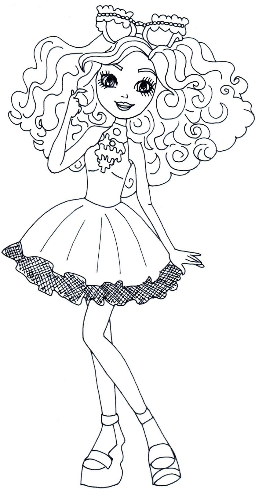 Free Printable Ever After High Coloring Pages: Madeline Hatter